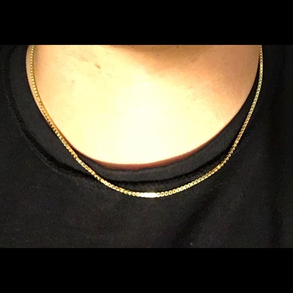Gold Chain 14k Gold Vermeil Box Chain 18in 2mm - Picture 1 of 3